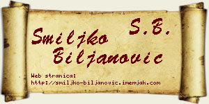 Smiljko Biljanović vizit kartica